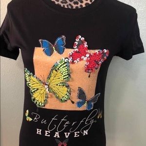 Women Butterfly New Top M